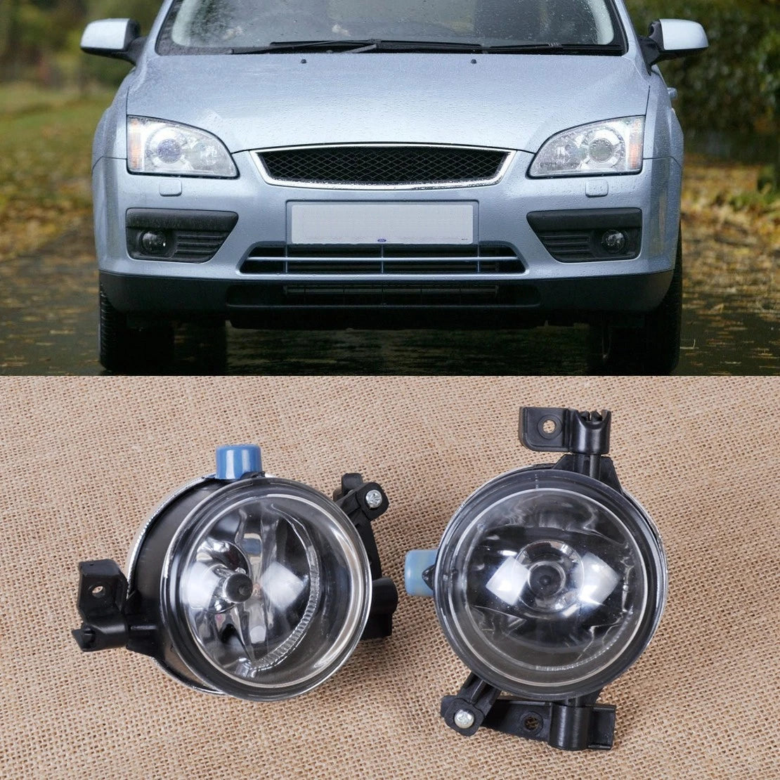 2 x Fog Light Lamps H8 Bulb for Ford Focus (2005-2007)