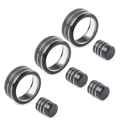 7x Switch Knob Ring Cover Trim for Honda Civic 2022+ CR-V 2023-2024 Black