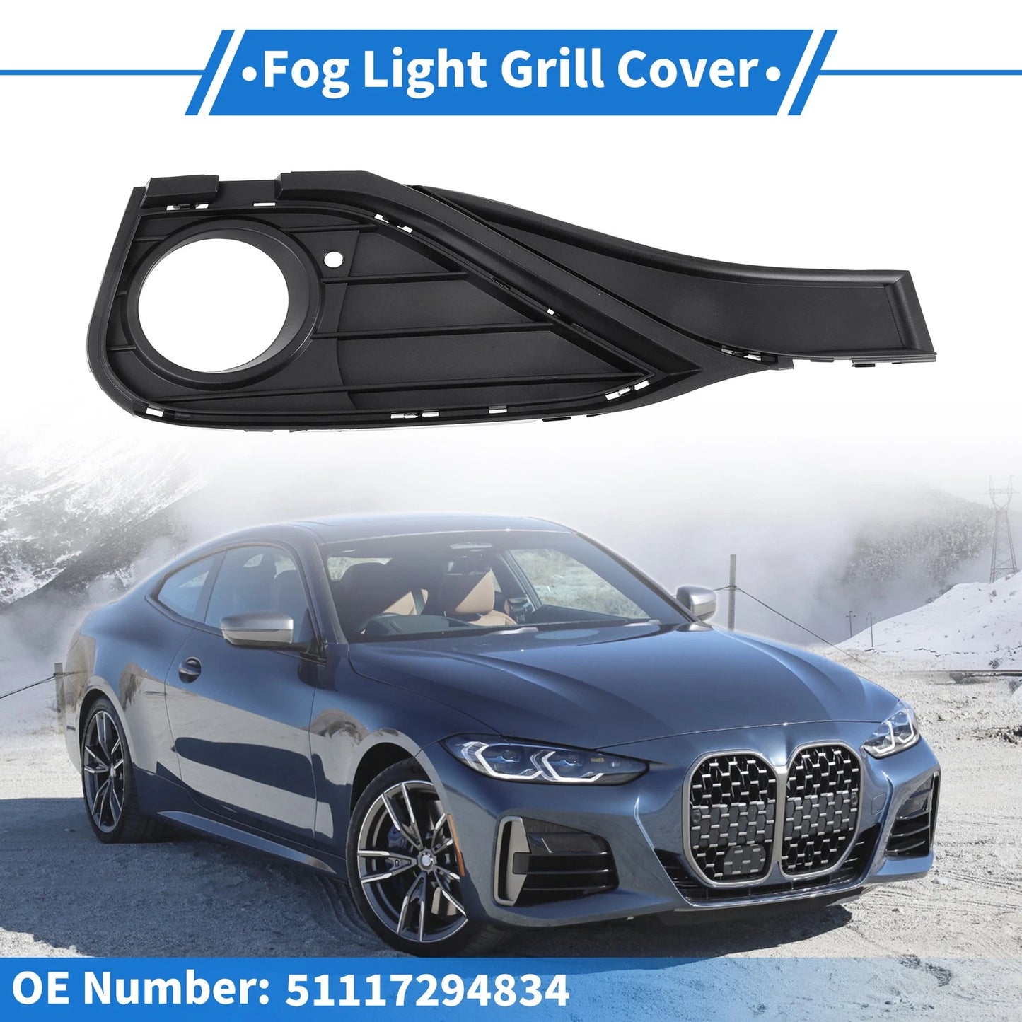 Front Right Fog Light Grill for BMW 4 Series (2013-2016)
