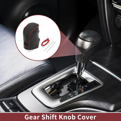 Car Gear Shift Knob Cover for Nissan Altima (2019-2024) Black Red