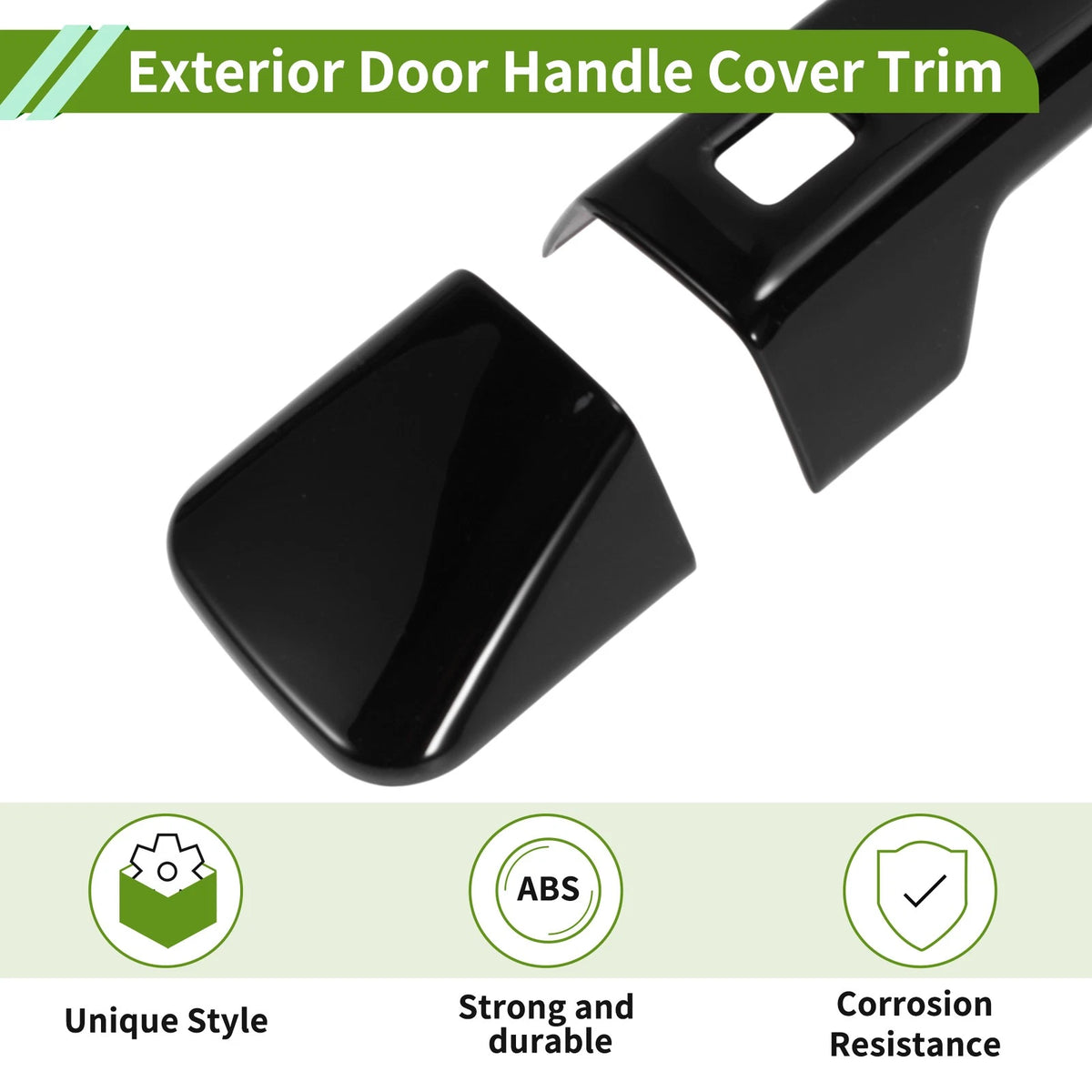 Gloss Black Exterior Door Handle Cover Trim for Ford Bronco (2021-2025)