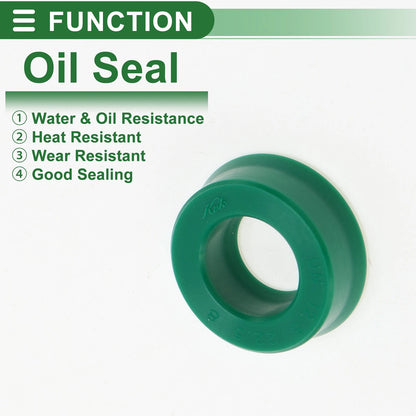 Oil Seal / 12.5x22.5x8mm / Seal Ring Rotary Shaft Seal TPU Green 5 Pcs