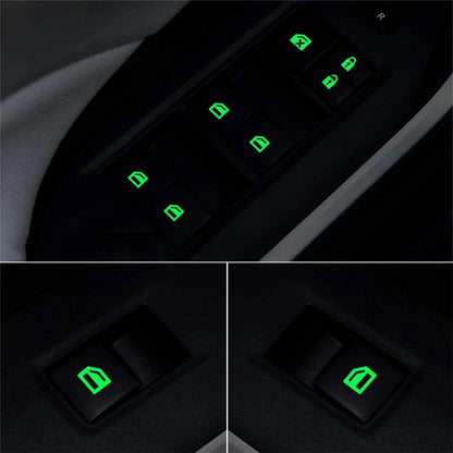 Luminous Car Door Window Switch Sticker for Safety - Best Night Visibility
