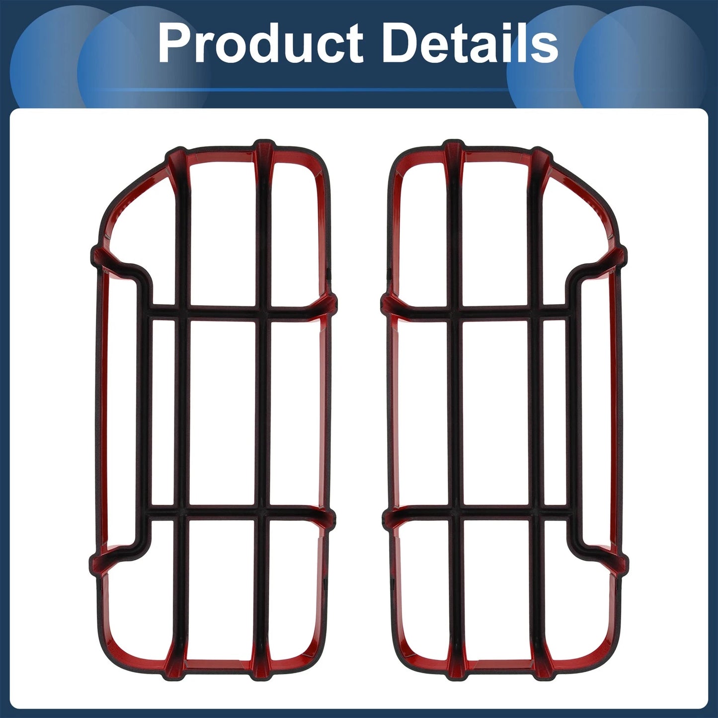 Headlight Trim Bezels for Ford Bronco 2021-2023 (2 x Red)