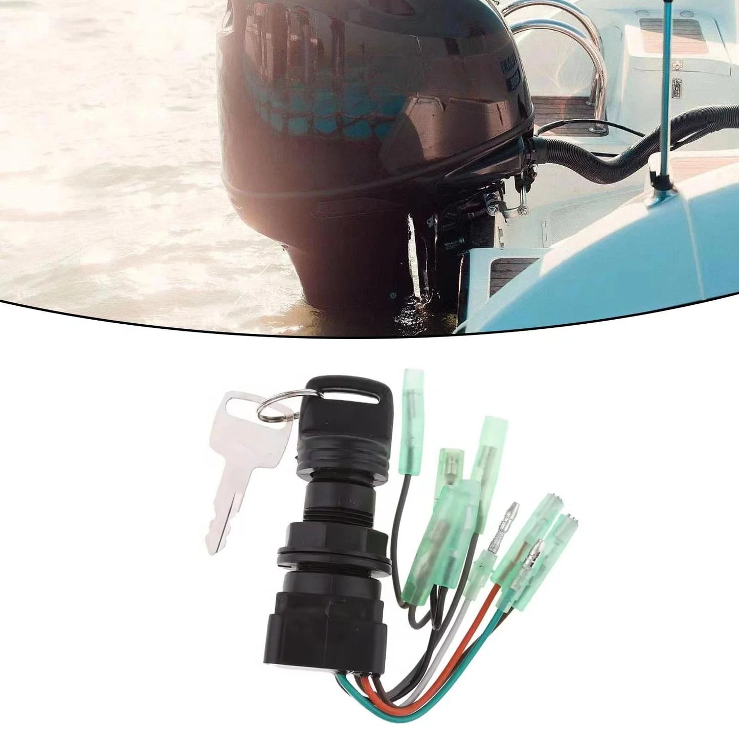 Ignition Key Switch Assembly for Suzuki Outboard Models 37110-92E01/99E01