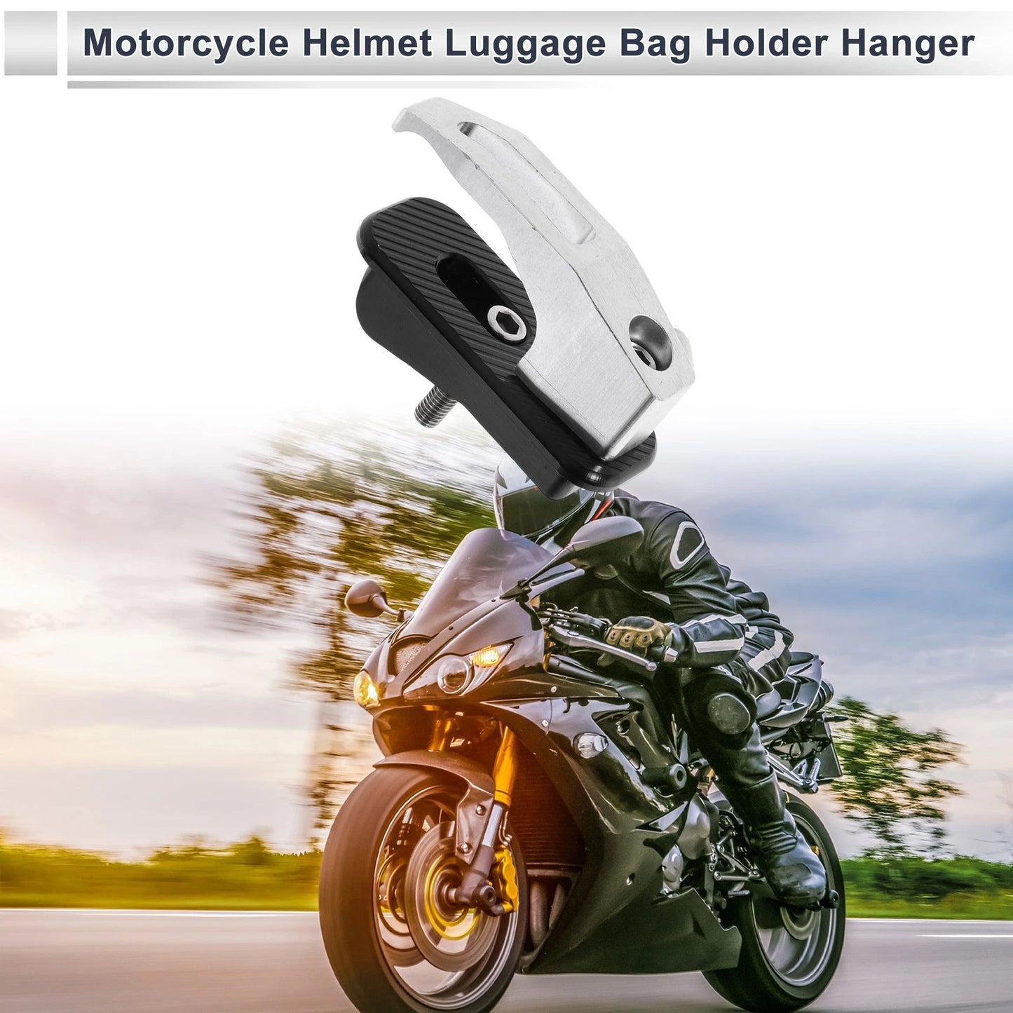 Hanging Hook 1 Set Rectangular Aluminum Alloy for Motorcycle