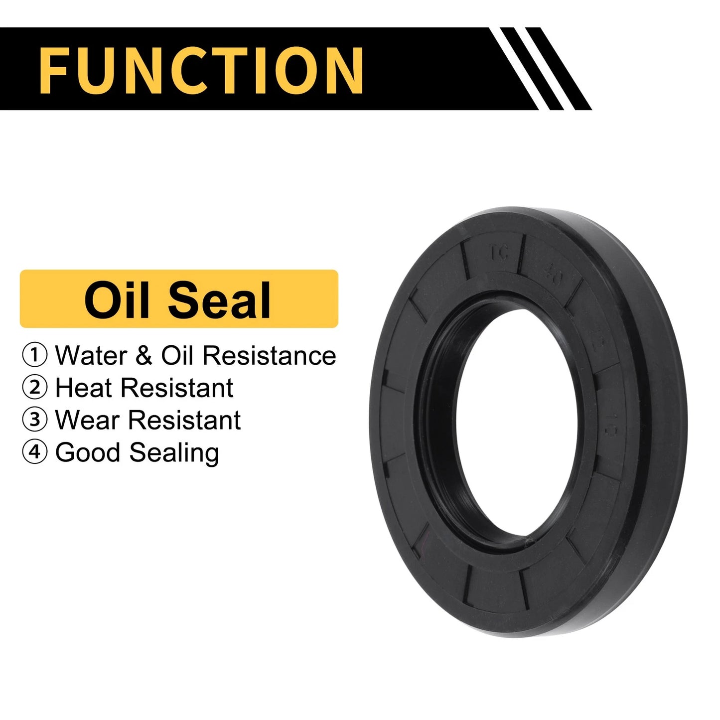 Oil Seal 40x72x10mm NBR Rubber Black 5 Pcs for Make Model