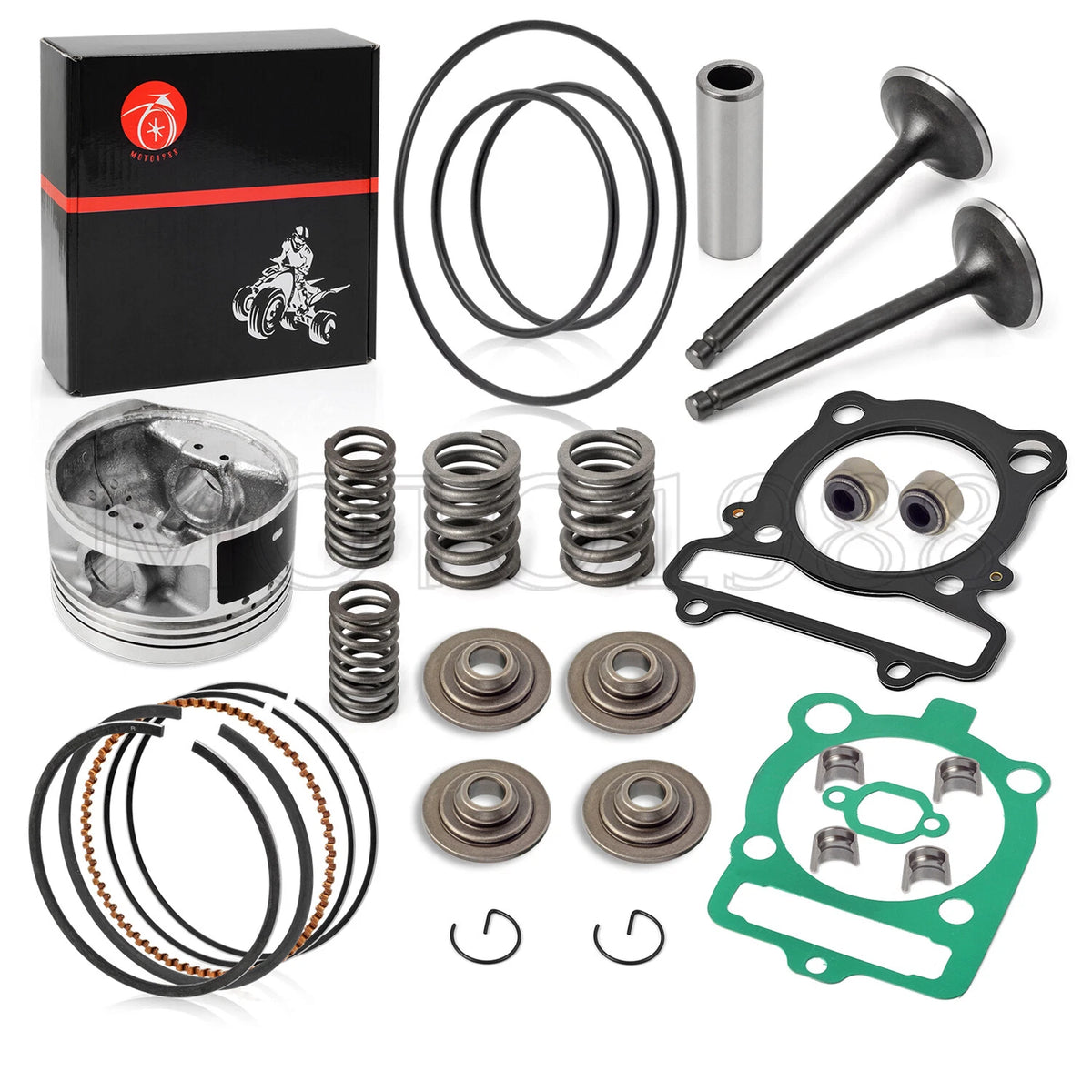 Top End Piston Intake Exhaust Valve Gasket Kit for YAMAHA Grizzly/Bruin 350
