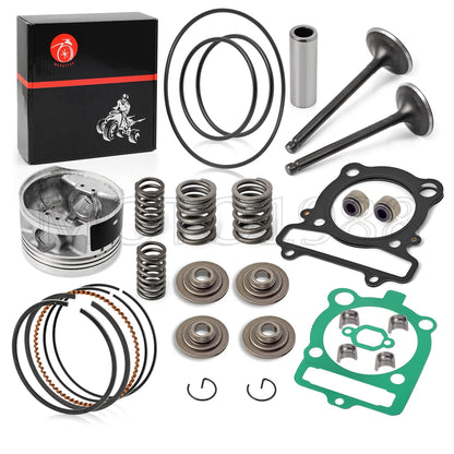 Top End Piston Intake Exhaust Valve Gasket Kit for YAMAHA Grizzly/Bruin 350