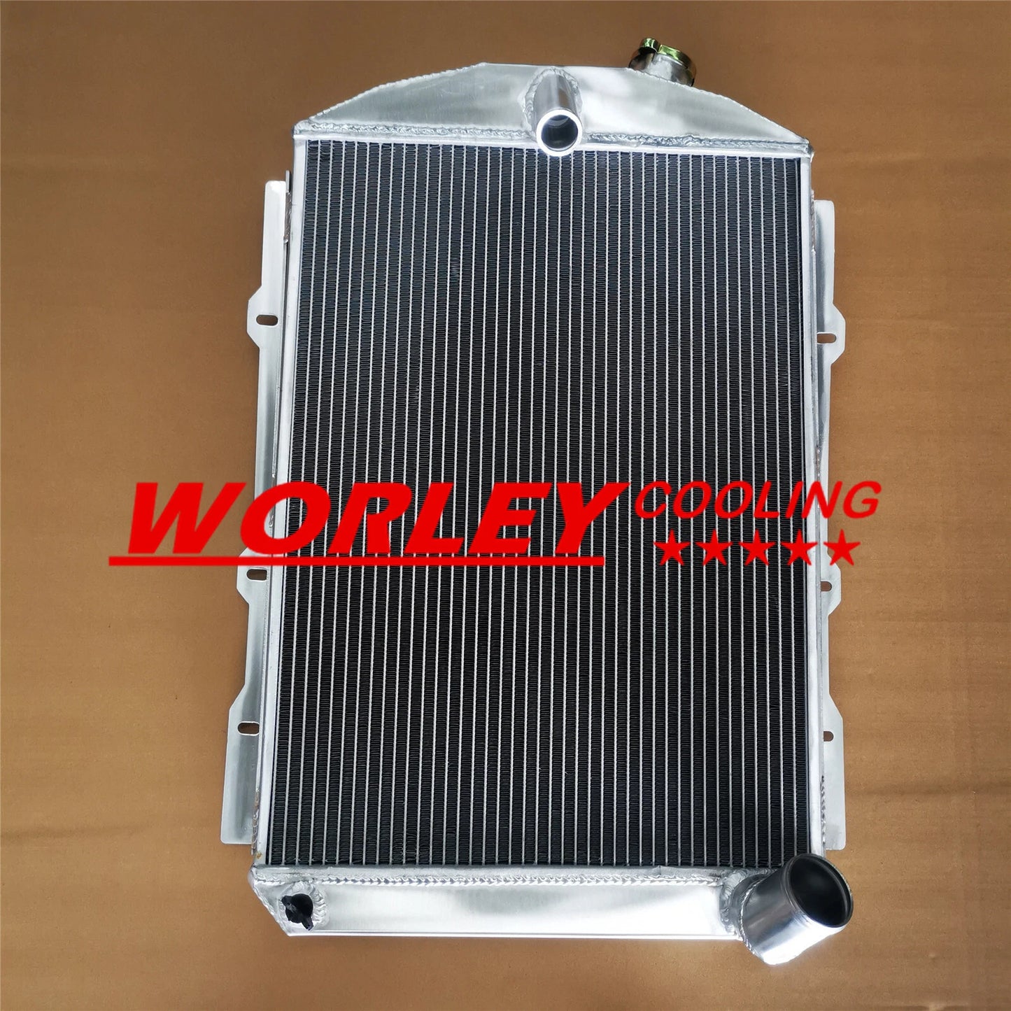 3 Row Aluminum Radiator for Chevy Hot/Street Rod 6 Cyl. w/Tranny Cooler (1938)