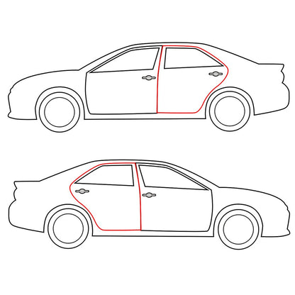Rear Door Weatherstrips x2 for Toyota Corolla KE30 4-Door 1974-1979