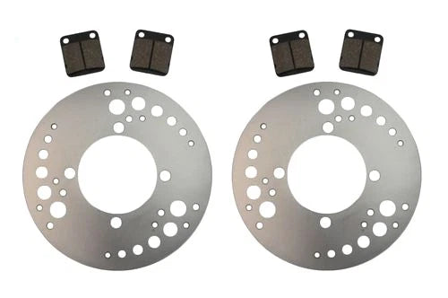 2 x Front Brake Rotors & Severe Duty Pads for Suzuki Eiger 400 (2002–2007)