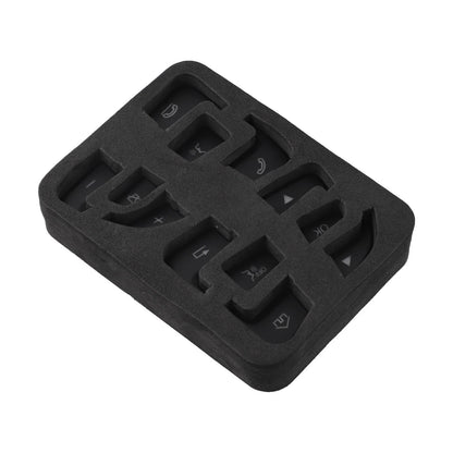 Black ABS Button Cover Sticker / 12pcs / Button Cover Sticker for Mercedes C-Class W205 (2014–2021)