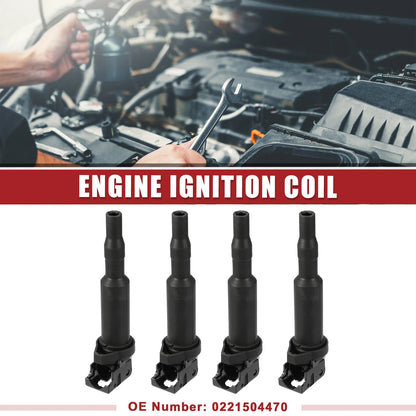 4 x Ignition Coil Pack for BMW 128i (2008-2013) Black