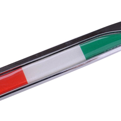 3D Italian Flag Car Truck Auto Fender Emblem Decal Badge