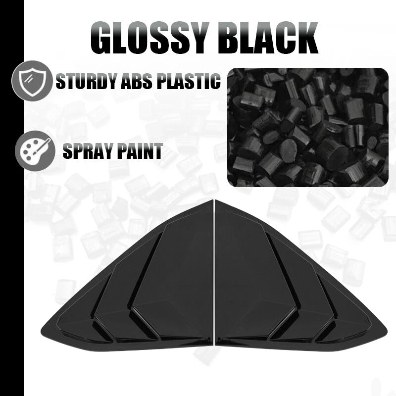 ABS Rear Window Louver Cover Trim Gloss Black for Corvette C8 (2020-2023)