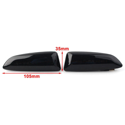 ABS Black Dynamic Amber LED Front Side Marker Lights for Opel Astra (2010-2019)