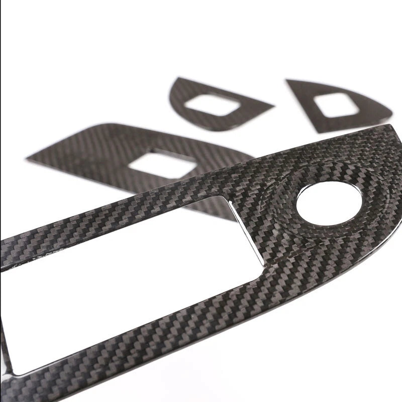Carbon Fiber Window Switch Button Cover Trim Fit For Alfa Romeo Giulia 2017-2019