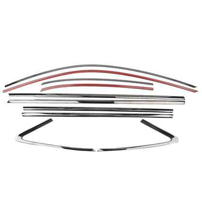 Car Window Trim Strip Cover for Audi A3 S3 Sedan (2015-2020) 1 Set Black