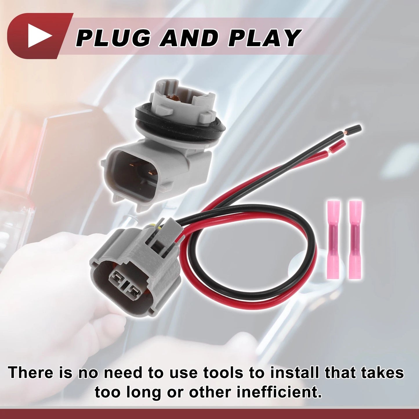 License Plate Light Socket Wiring for Toyota Corolla (1998-2002, 2019-2024)