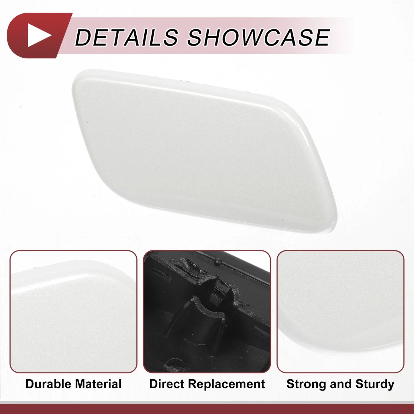 Front Right Washer Nozzle Cover for Subaru Forester 2013-2015 White