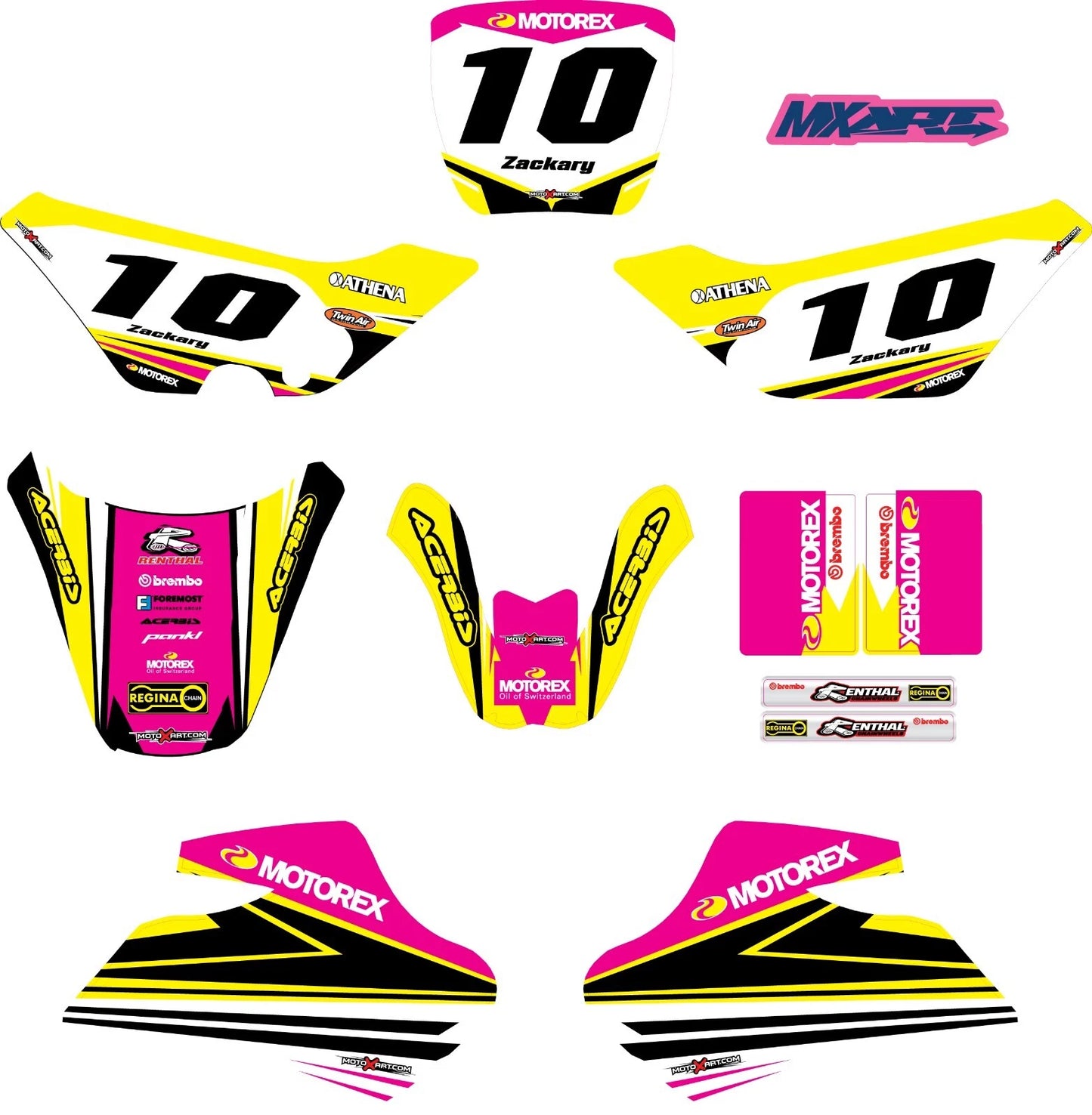 Custom Graphic Kit for Suzuki JR 50  - STRIKE PINK STYLE Stickers