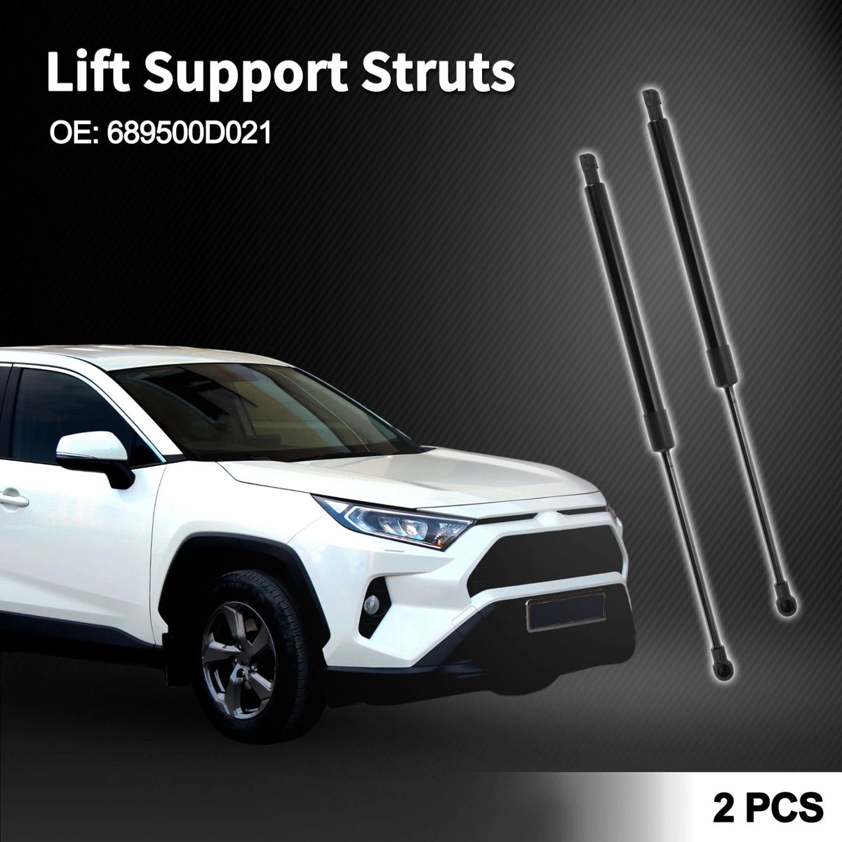 Rear Hatch Lift Supports Struts for Toyota Yaris Without Wiper
