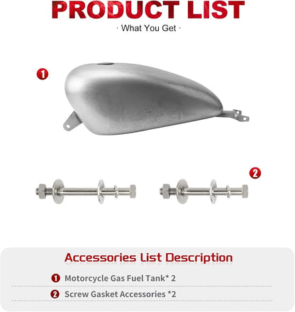 14.4L Retro Gas Fuel Tank for Harley Sportster XL 883 1200 (2007-2017)