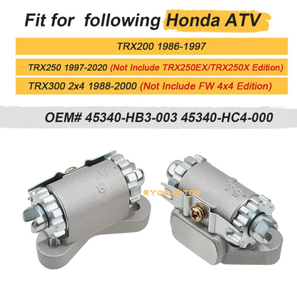 2 x Front Drum Brake Adjuster for Honda FourTrax 200 TRX200 (1986–1997)