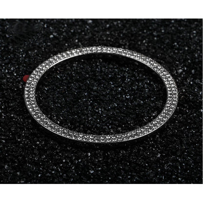 Car Crystal Steering Wheel Cover Logo Circle Trim fit For Jaguar XF 2008-2015