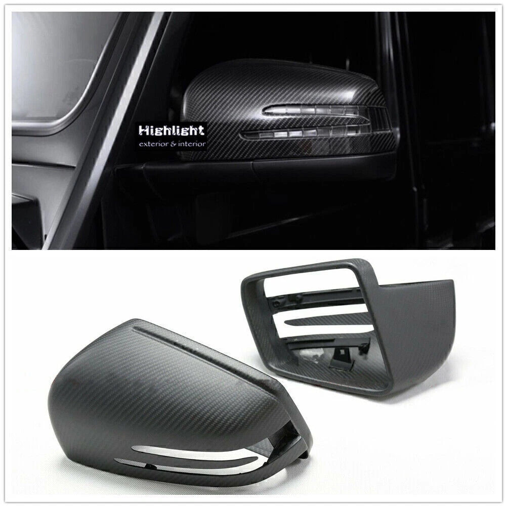 Carbon Fiber Mirror Covers for Benz G W463 X166 W166 GLE GLS (2013-2023)