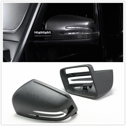 Carbon Fiber Mirror Covers for Benz G W463 X166 W166 GLE GLS (2013-2023)