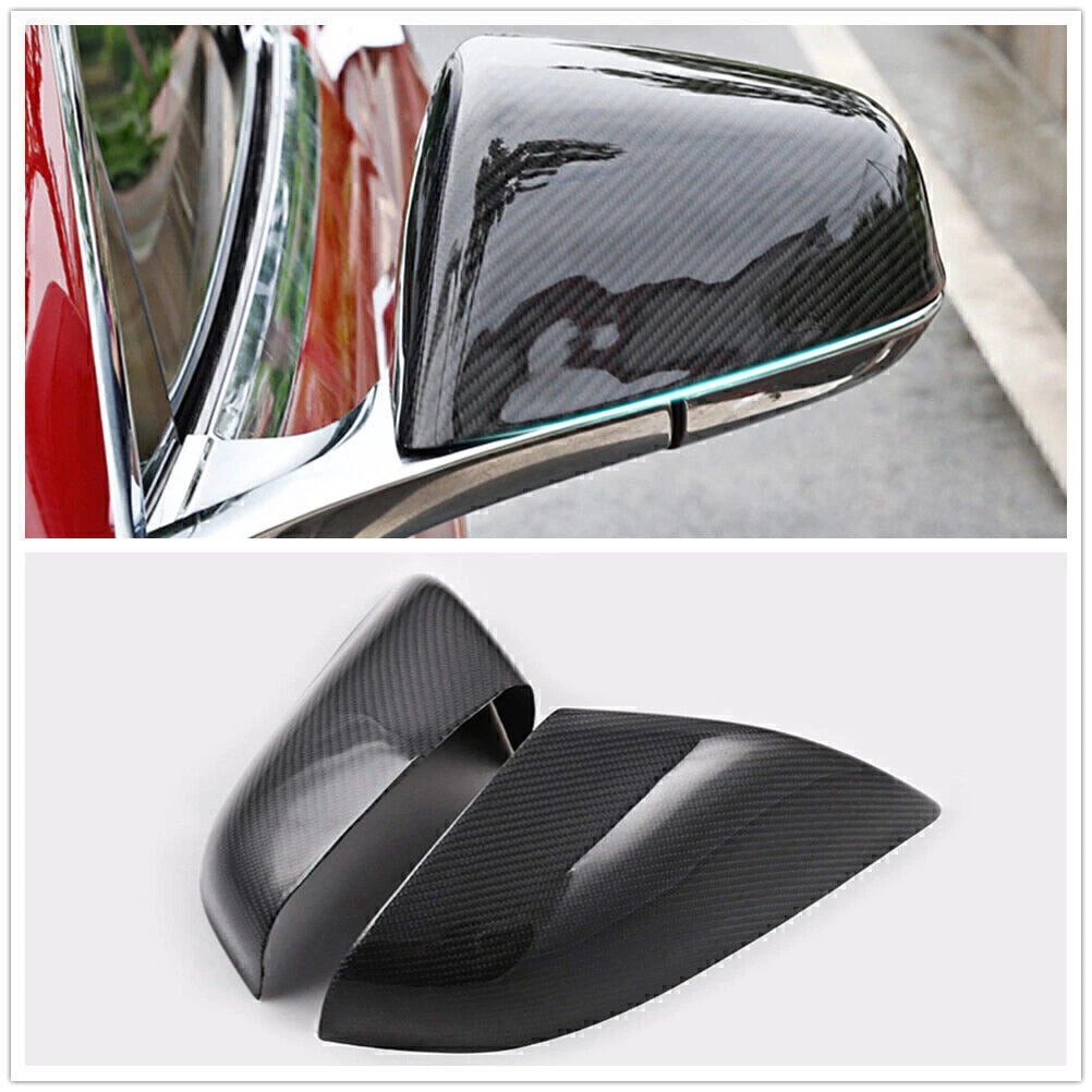 Carbon Fiber Mirror Covers for Tesla Model S Glossy Black (2012-2020)