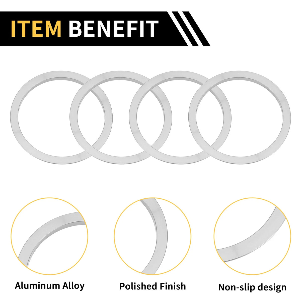 AC Vent Dashboard Decoration Rings 1 x Set for Toyota Tacoma (2016-2023)
