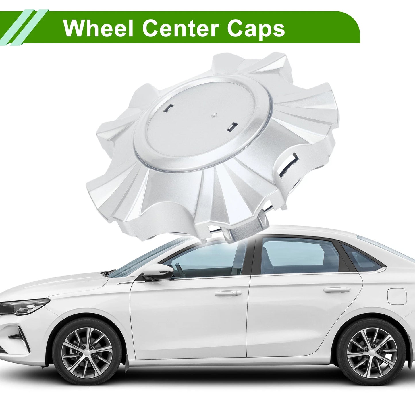 Wheel Center Caps for Toyota Land Cruiser (2008-2021) Silver Tone Plastic 1 x