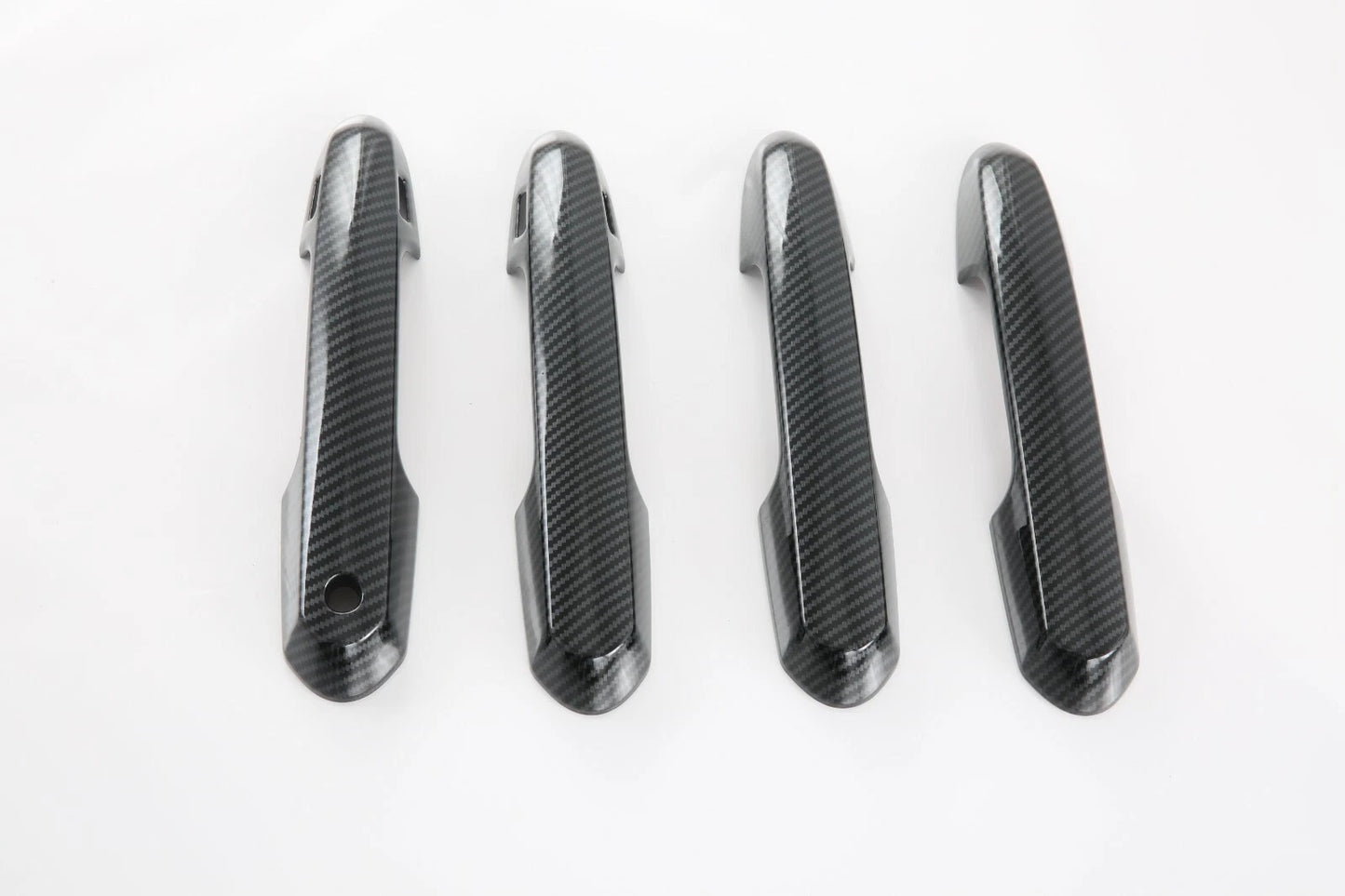 Carbon Fiber Side Door Handle Decor Cover Trim for Toyota Highlander (2020-2023)