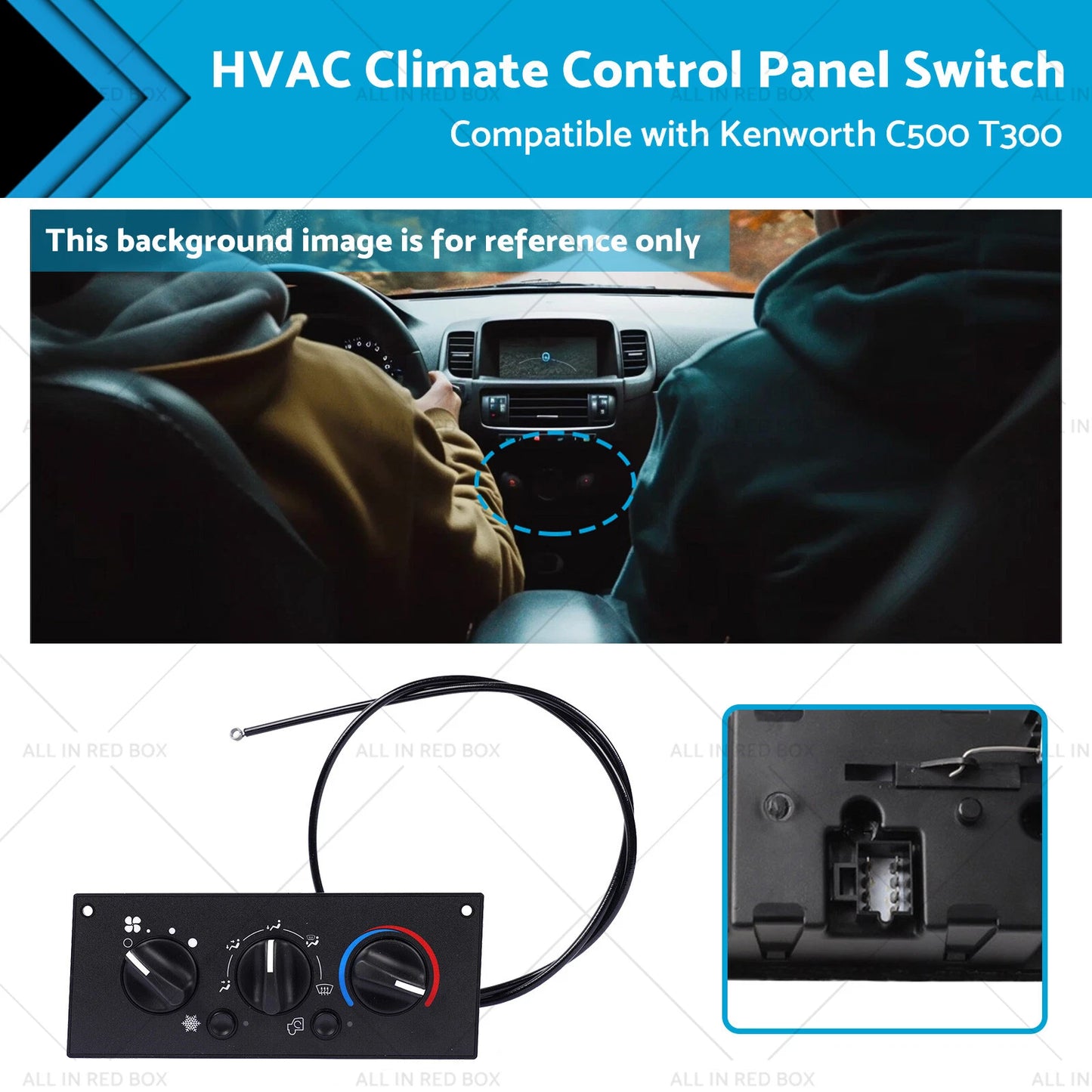 HVAC Climate Control Panel Switch for Kenworth C500 T300 (2002-2006)
