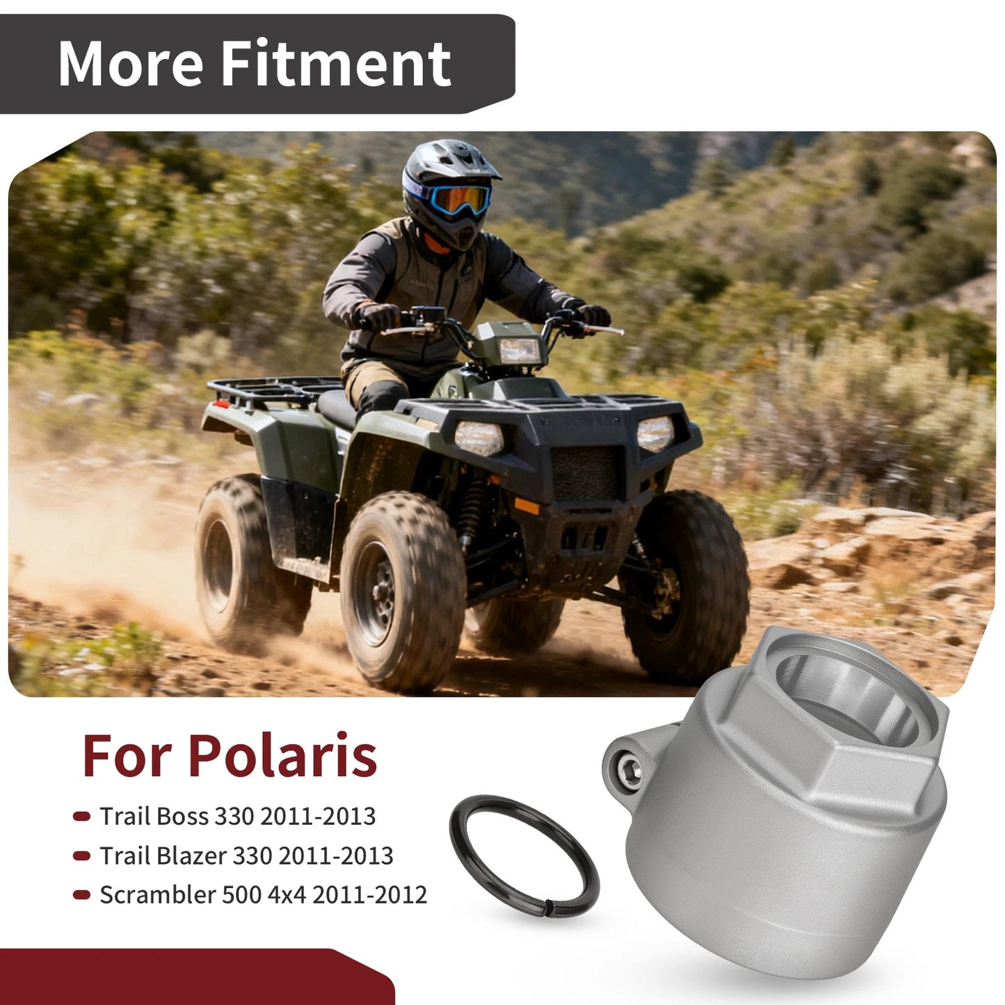 Axle Nut & Retaining Ring for Polaris Trail Blazer 330 (2011–2013)