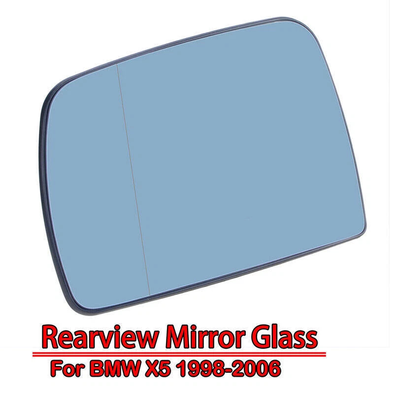 Heated Blue Left Mirror Glass for BMW X5 E53 (2000-2006)