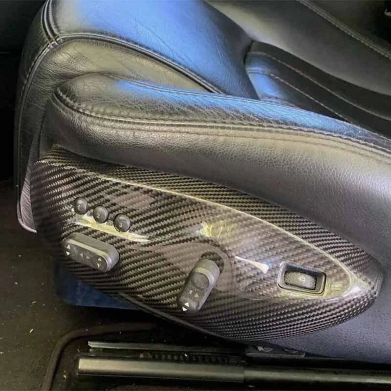 Dry Carbon Fiber Seat Control Panel Cover Trim for Maserati GranTurismo 08-19