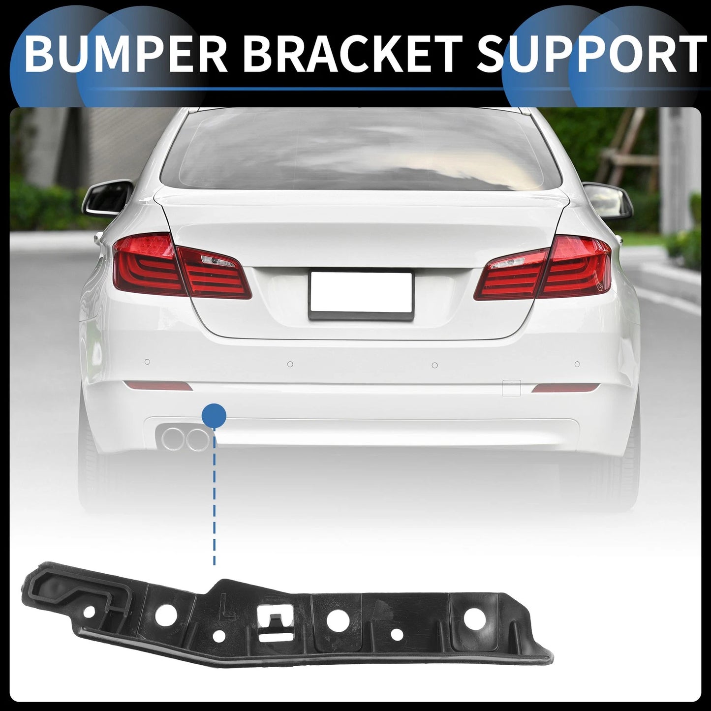 Left Rear Bumper Retainer Bracket for Toyota Corolla (2007-2021)
