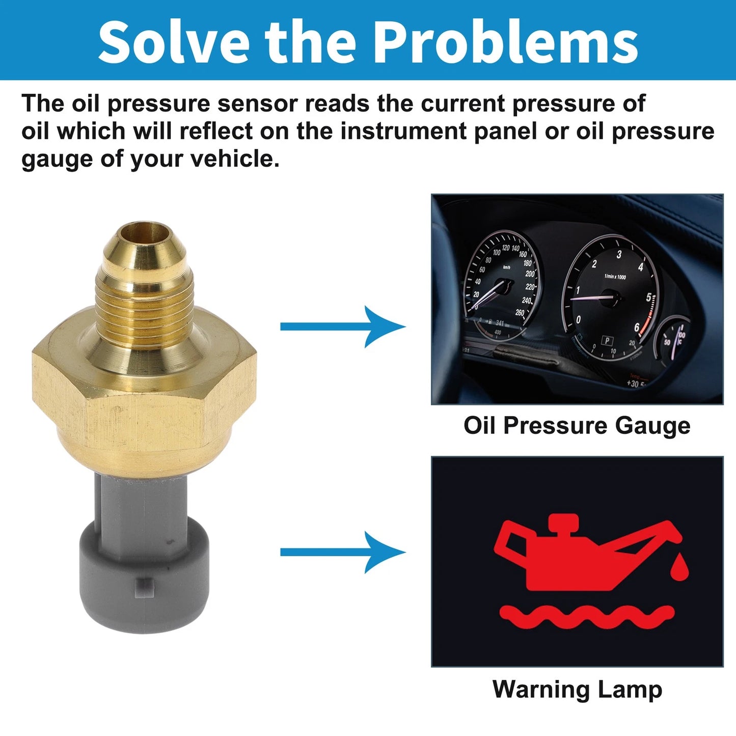 Engine Oil Pressure Sensor for Ford F-150 3.0L Turbo (2018-2020)