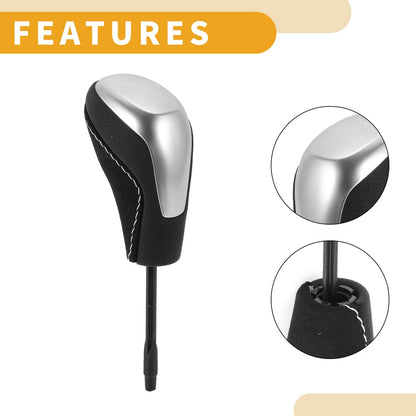 Automatic Gear Shifter Knob for BMW 318i (1997-1998) Black Faux Leather