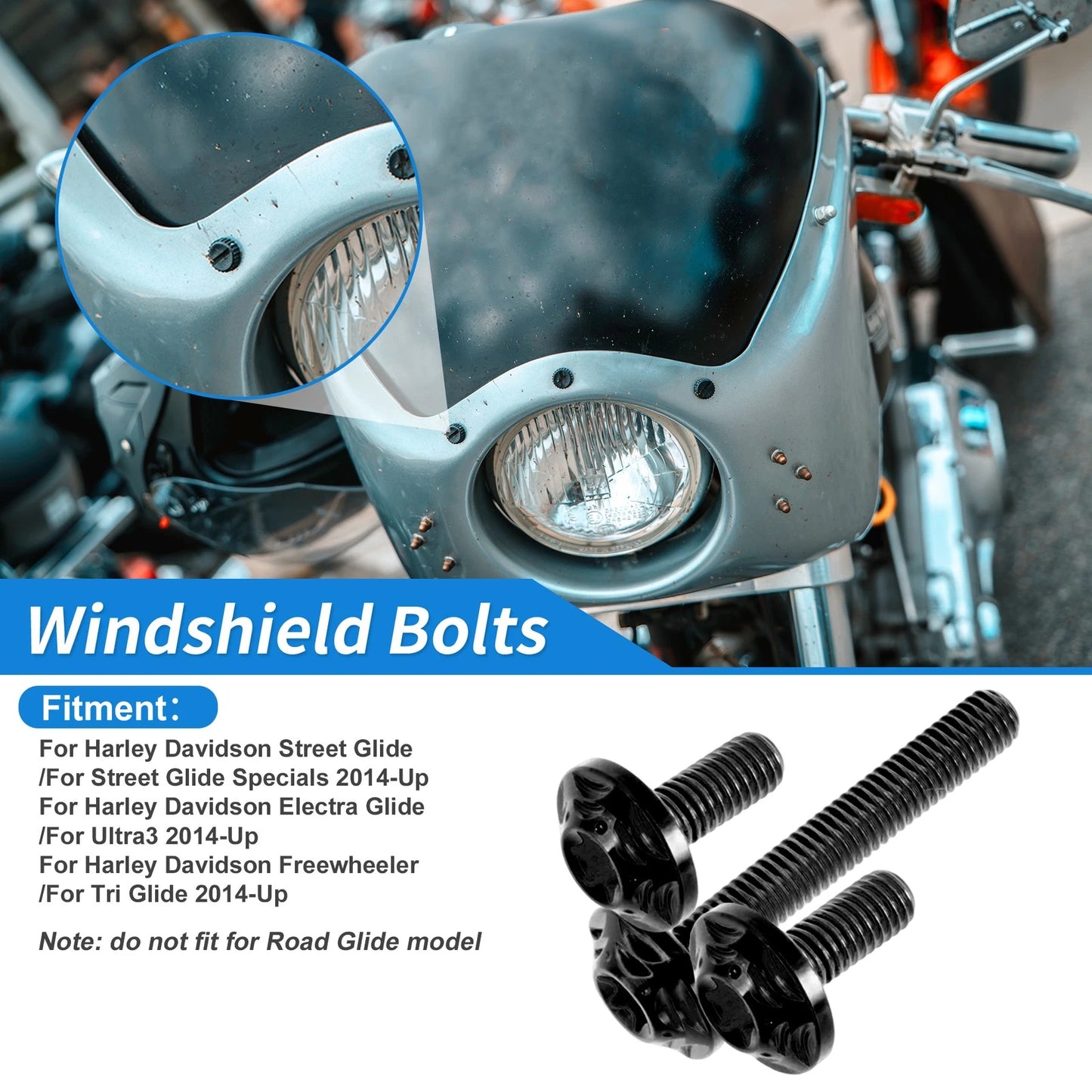 Windshield Bolts for Harley-Davidson Street Glide/Street Glide Special