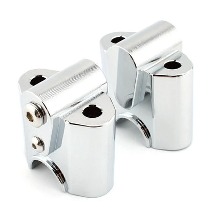 Silver Motor Handlebar Risers Lift Clamp Adapters for BMW R18 (2020-2023)