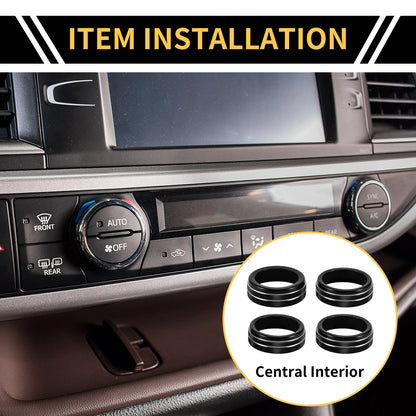 Air Conditioner Heater 4WD Switch Knob Cover Ring for Toyota Tacoma (2020–2023)