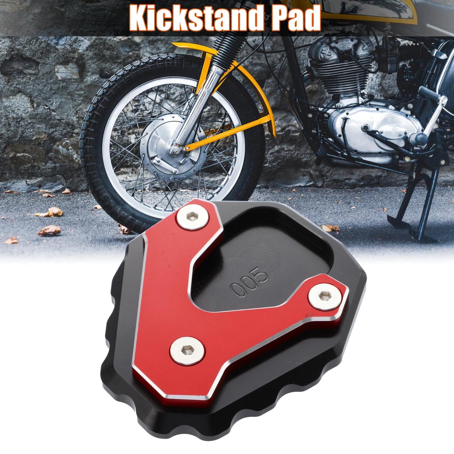 Red Kickstand Extension Side Stand Support Plate for Honda CB500X (2013-2023)