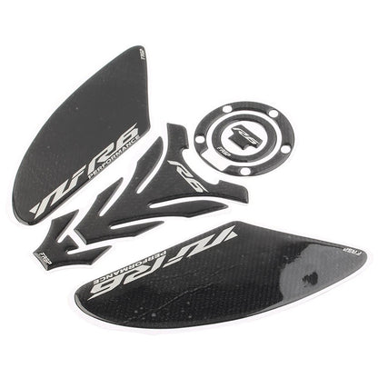 3D Carbon Fiber Tank Pad Traction Decal Set for Yamaha YZF-R6 (2006-2023)