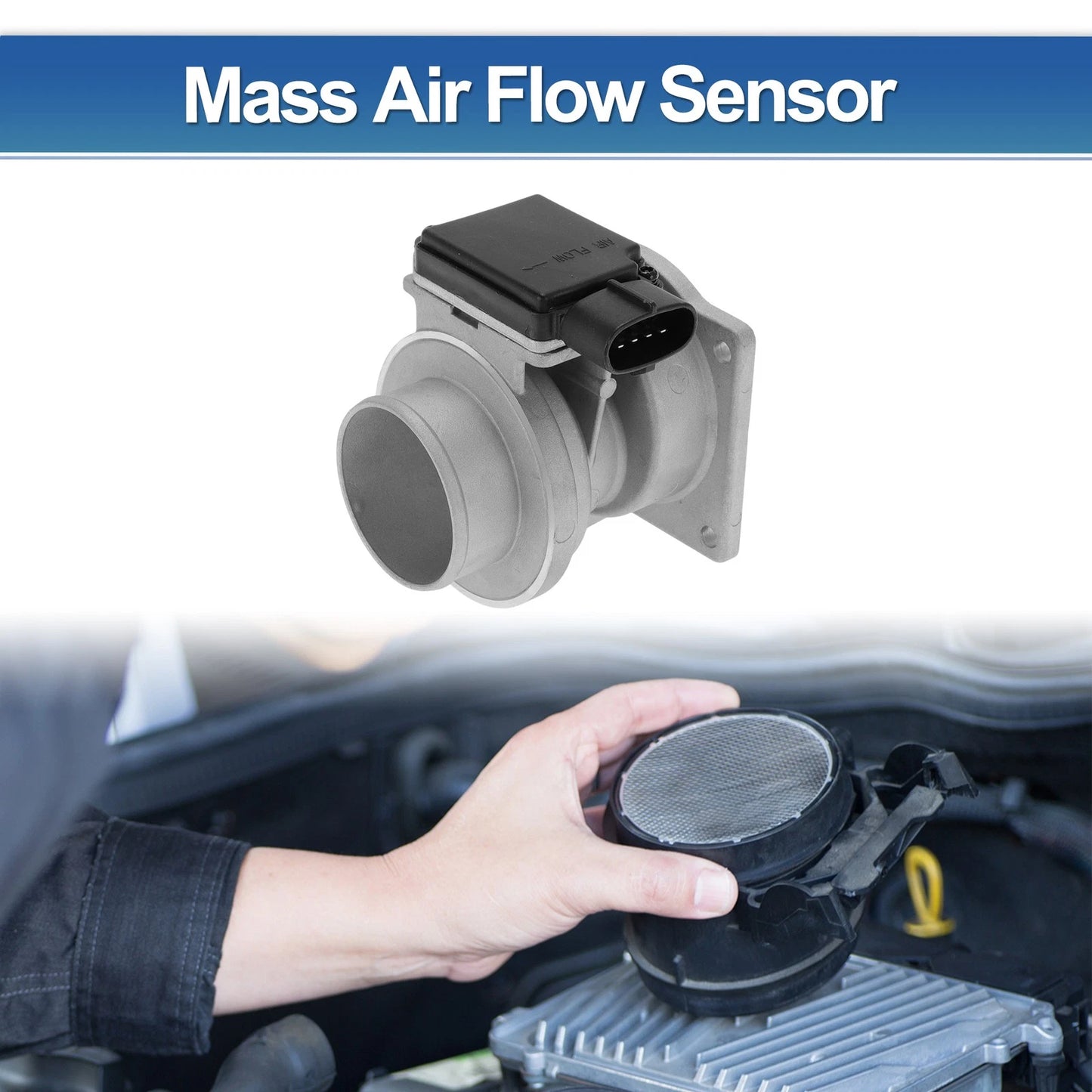 Mass Air Flow Sensor for Ford Focus 2012-2018 Plastic Metal 1 x Unit