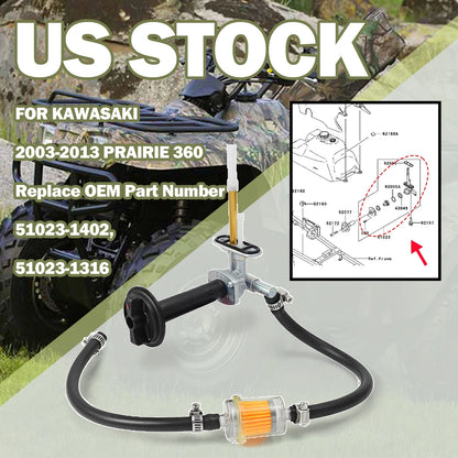 Fuel Petcock Filter Kit for Kawasaki Prairie KVF360 4x4 KVF400 (1999–2007)